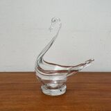 Vintage Glass Swan-Shaped Vase