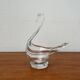 Vintage Glass Swan-Shaped Vase