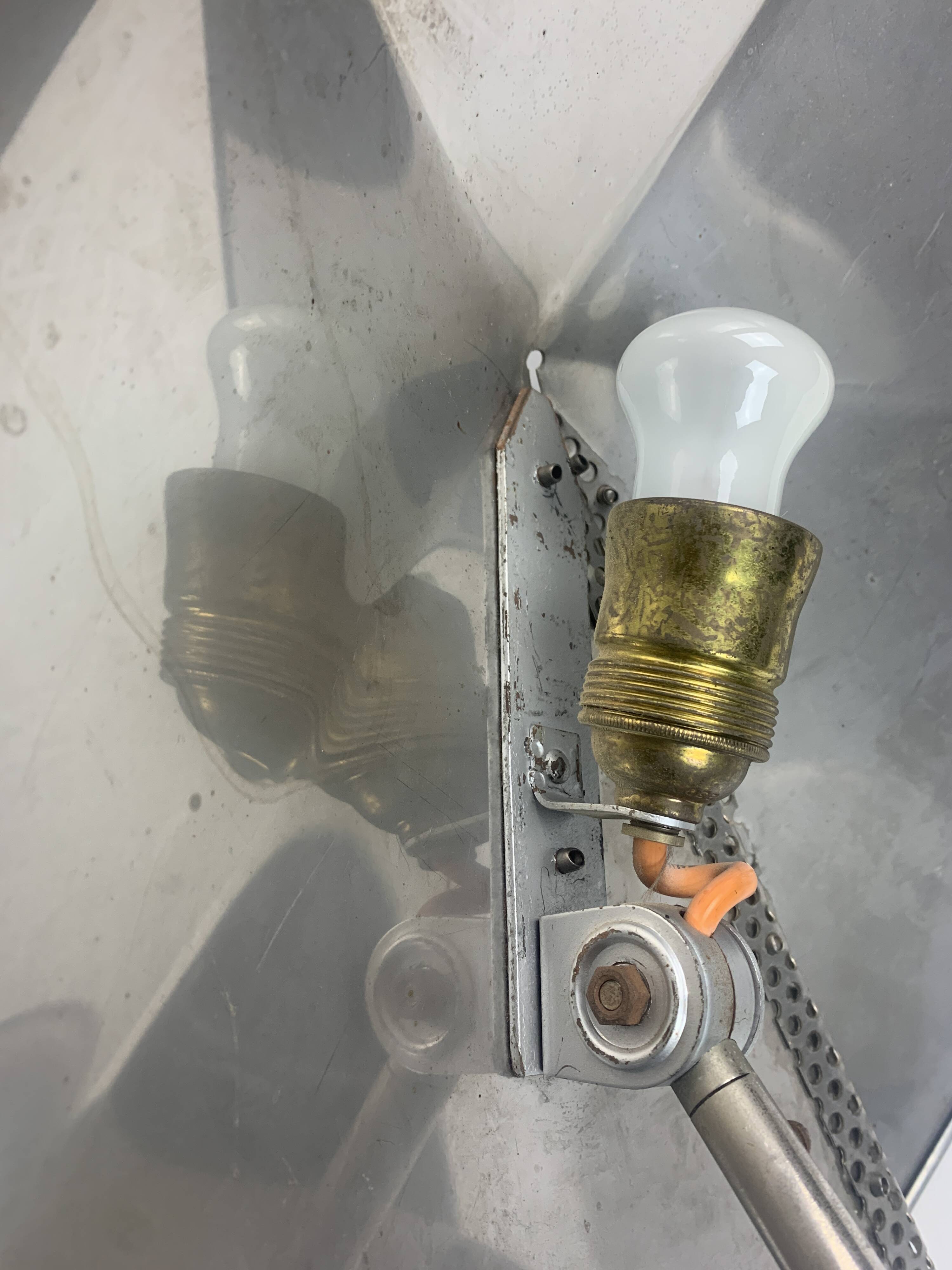 Modernist metal Bauhaus desk lamp, 1960s