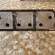 Door towels kitchen old metal white tiles
