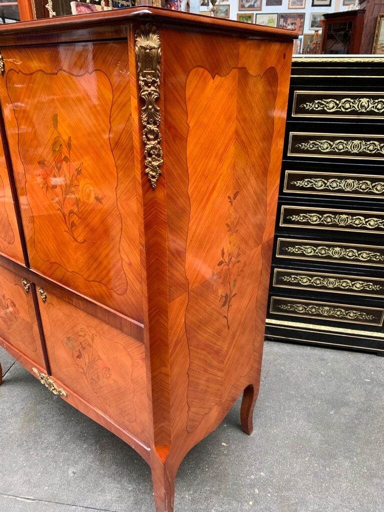 Furniture bar, marquetry