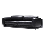 Rare Vintage Gradual lounge sofa in black leather by Cini Boeri for Knoll