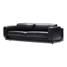 Rare Vintage Gradual lounge sofa in black leather by Cini Boeri for Knoll