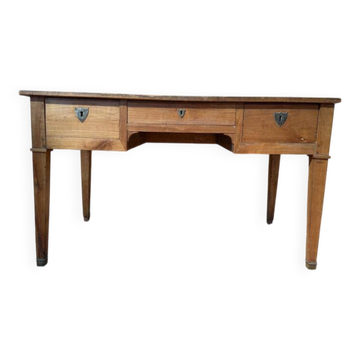 Bureau plat en merisier époque Louis XVI