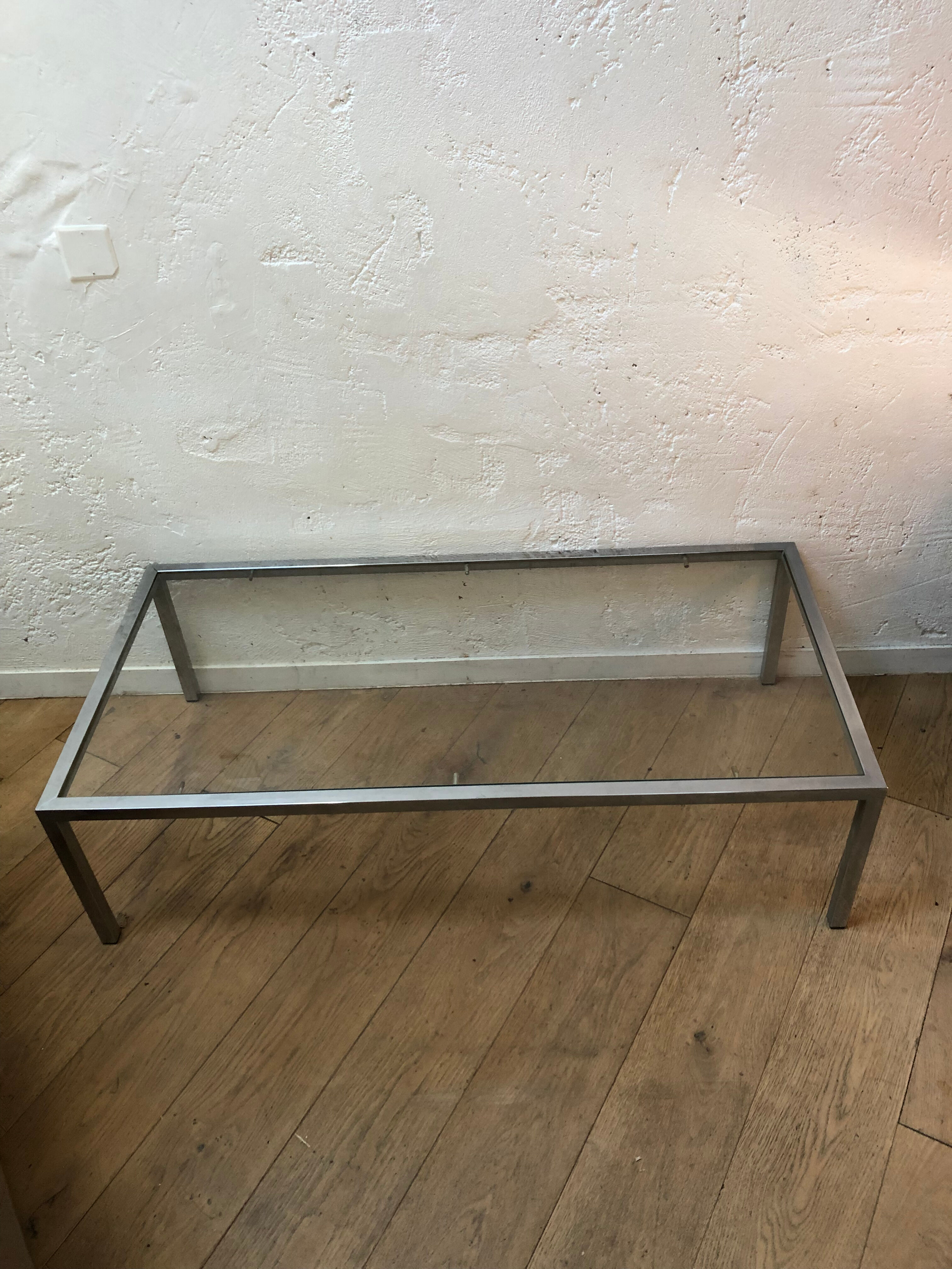Glass coffee table