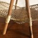 Old basket with rattan fruit and scoubidou yarn 50s