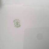 Octagonal salad bowl in white Limoges porcelain.