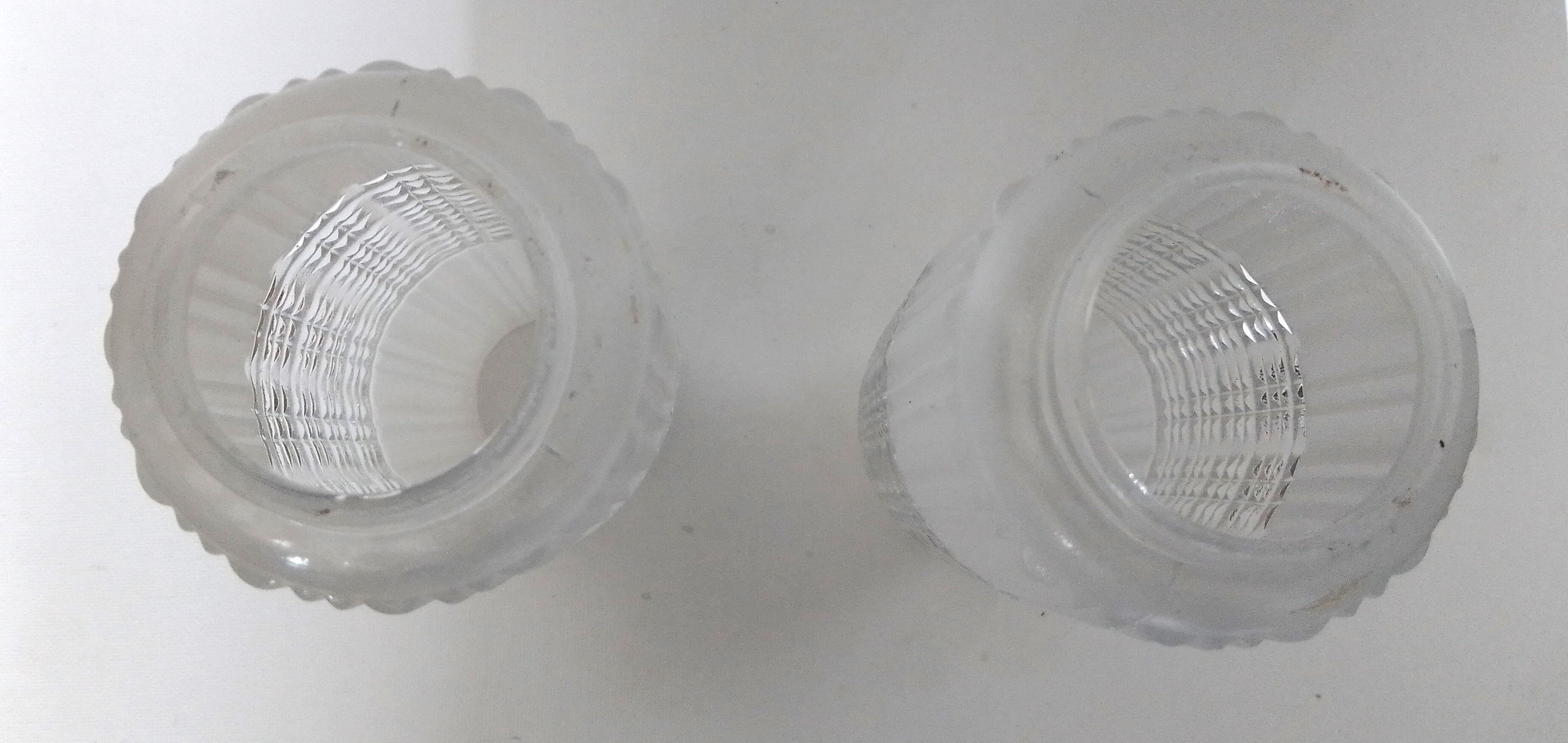 Lot de deux verres de lampe