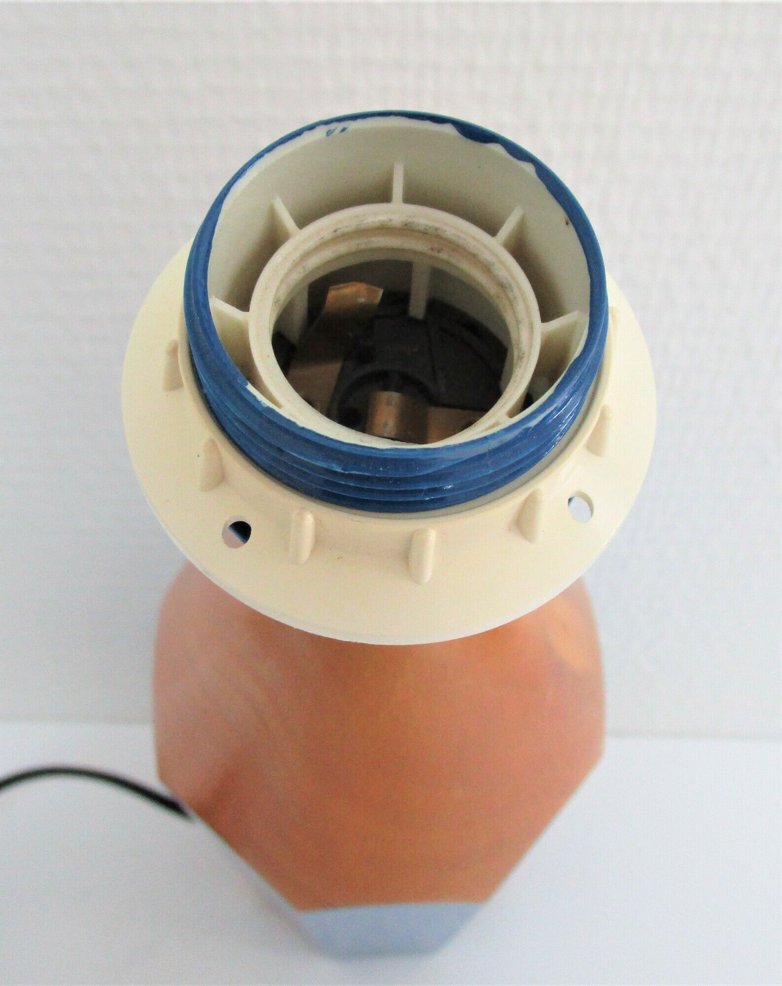 Lamp foot pencil solid wood vintage blue 80s