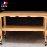 Large solid beech serving trolley from... the Hôtel Matignon!