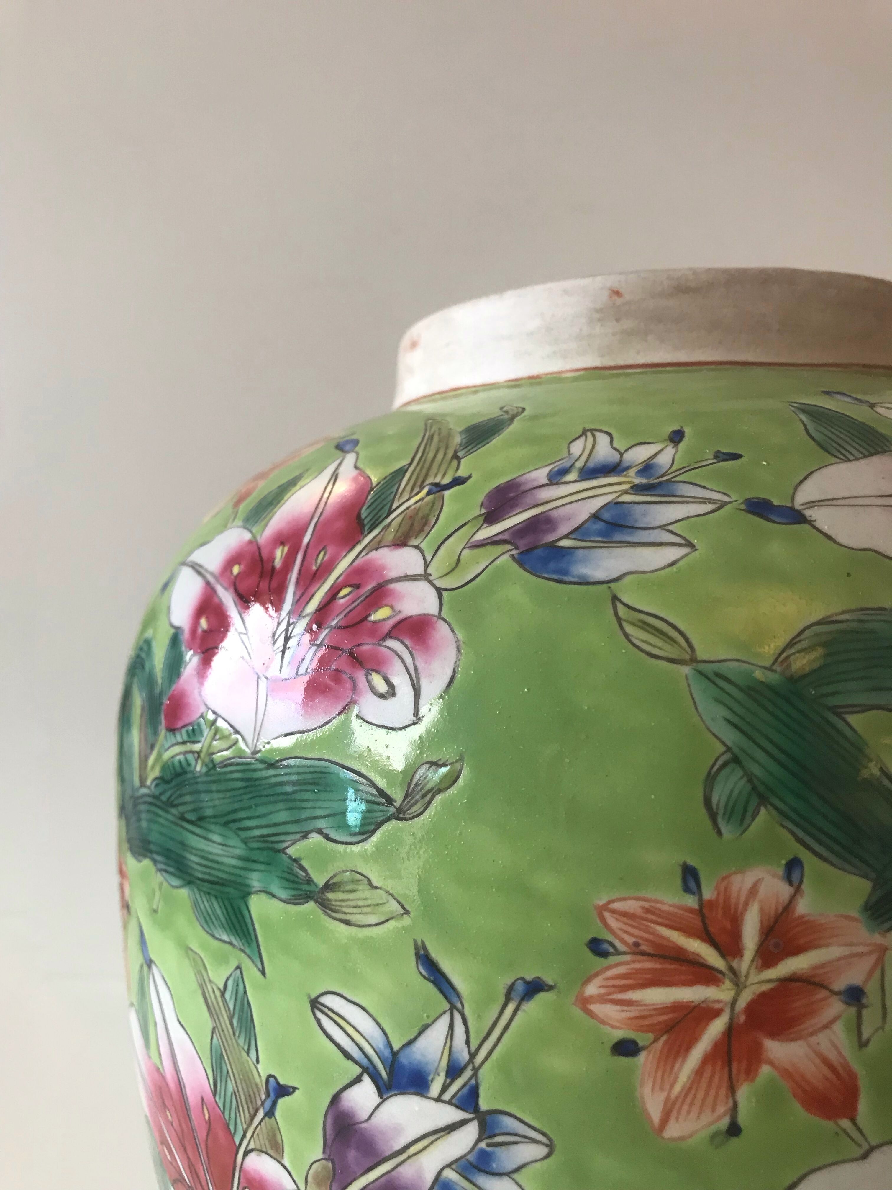 Large floral vase
