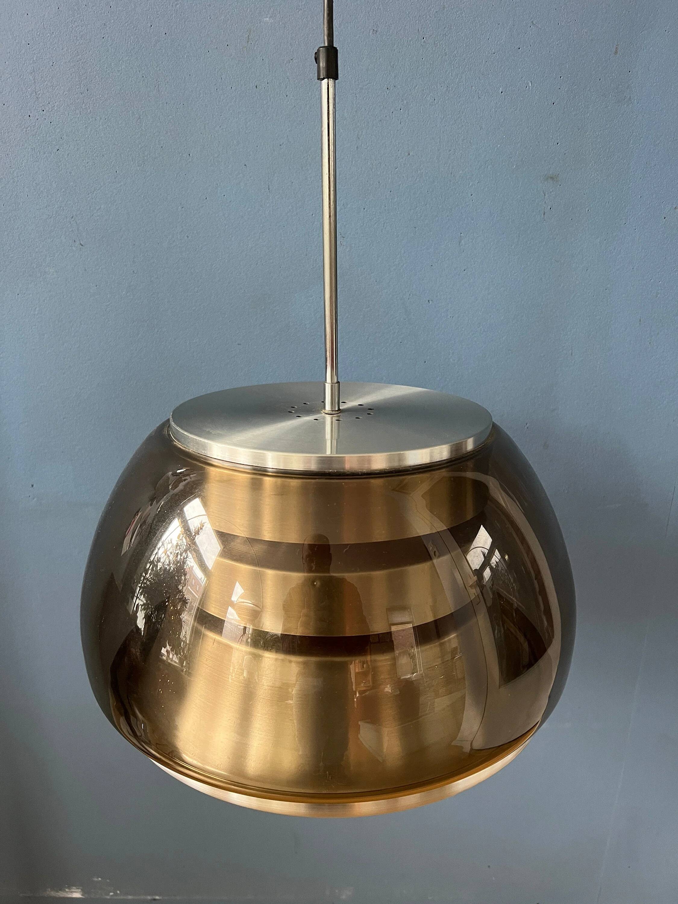 Suspension Space Age mid-century in smoked glass