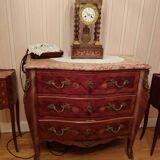 Louis XV style chest of drawers marble and rosewood