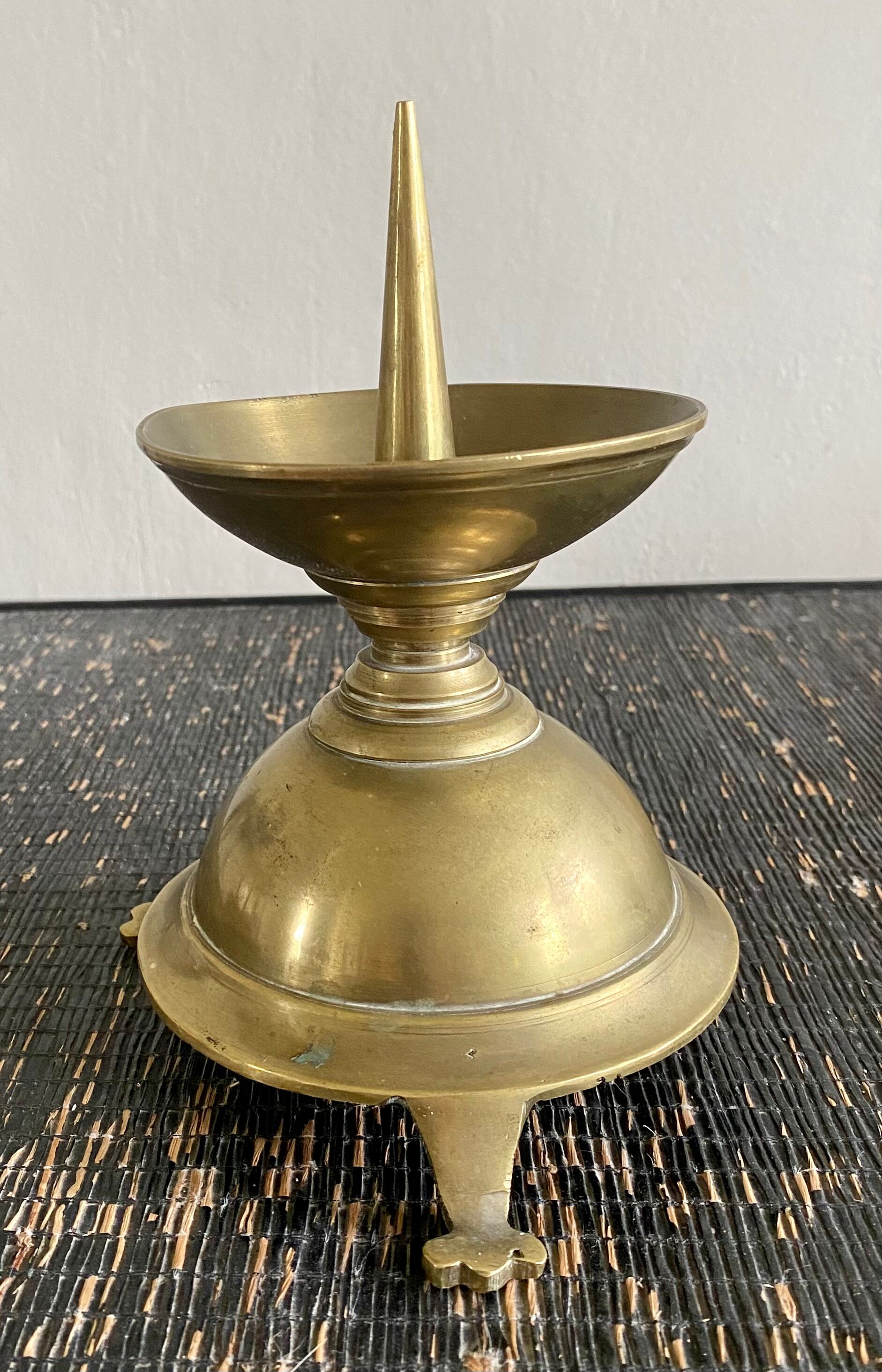 Brass church candle holder