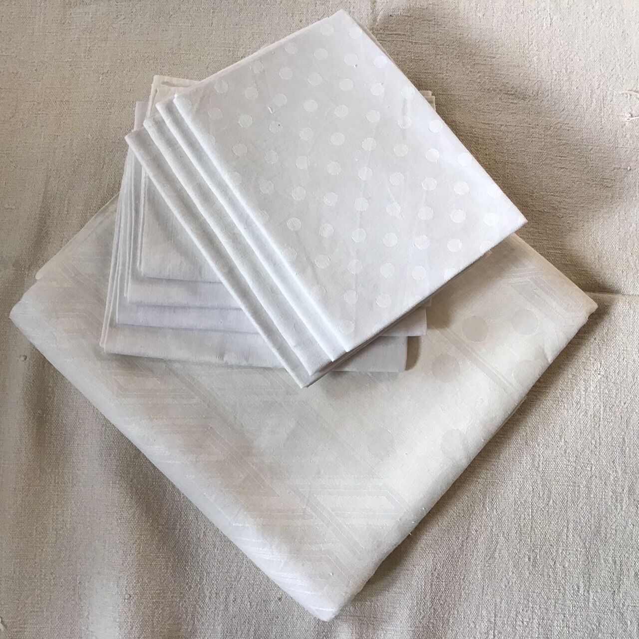 Nappe et serviettes art déco