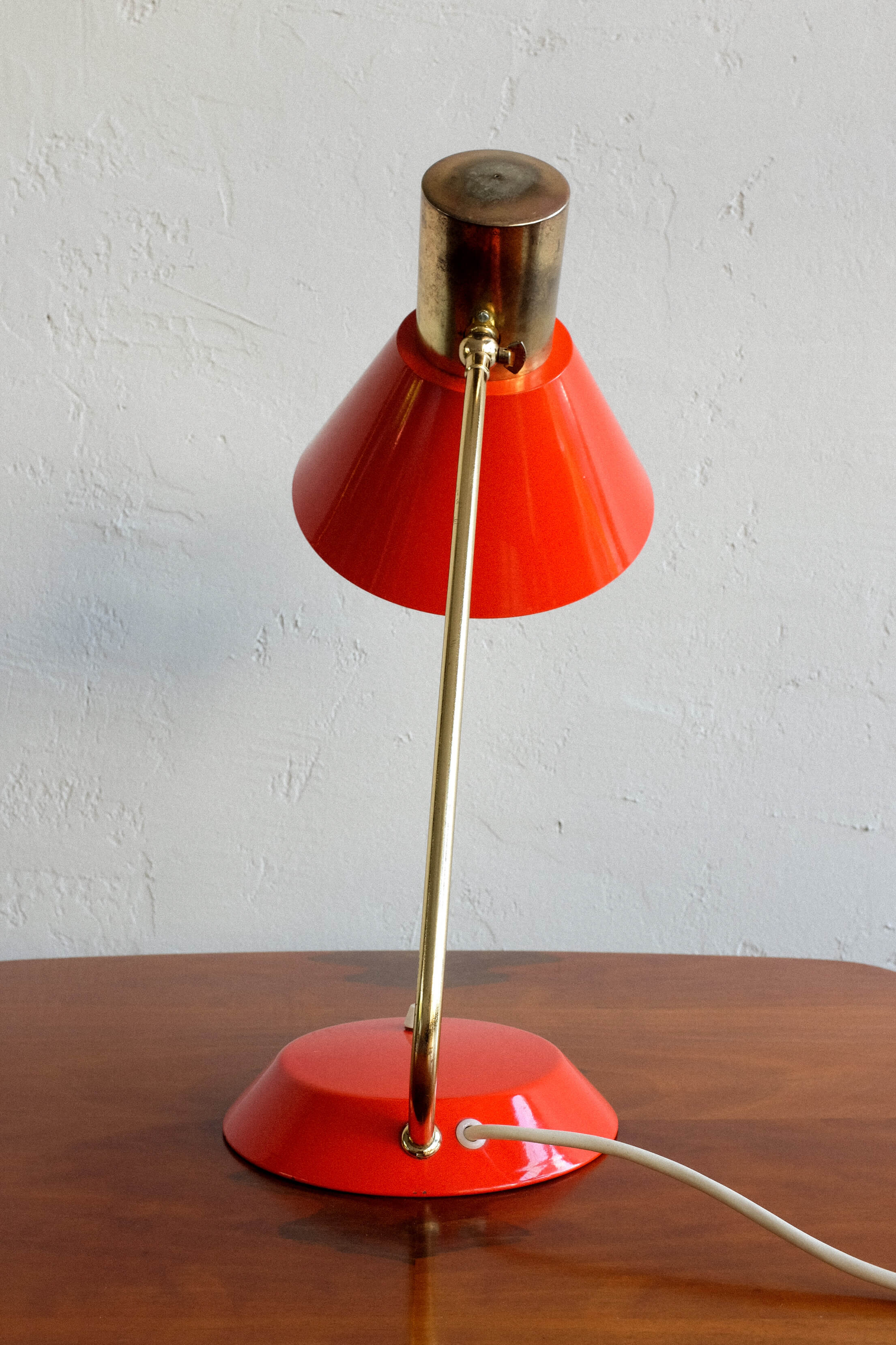 Vintage Red Table Lamp made by AKA Germany, 1960