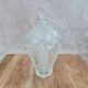 Vintage frosted glass bonbonnière – floral decoration