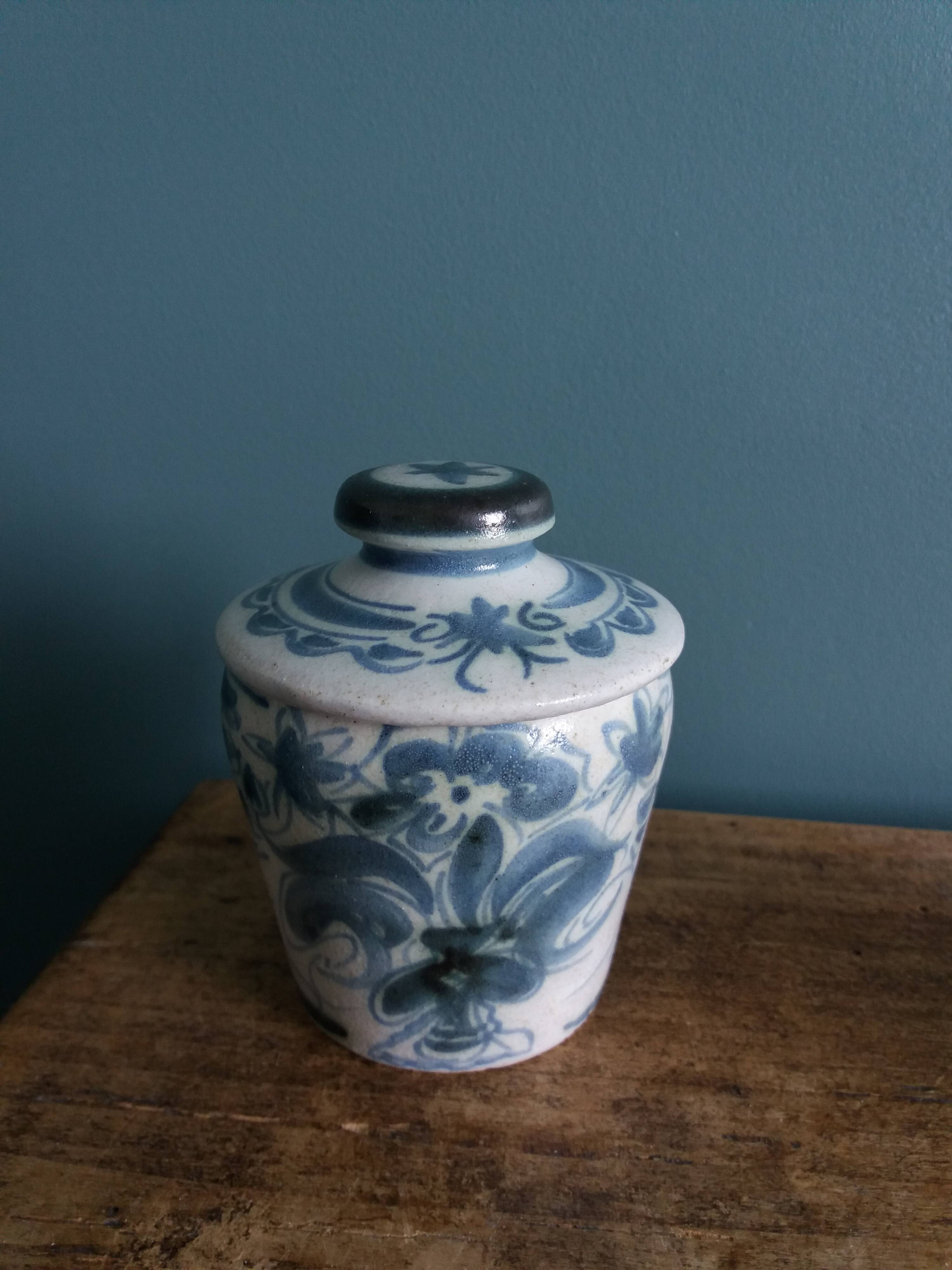 Keraluc Quimper mustard pot by Denise Campion