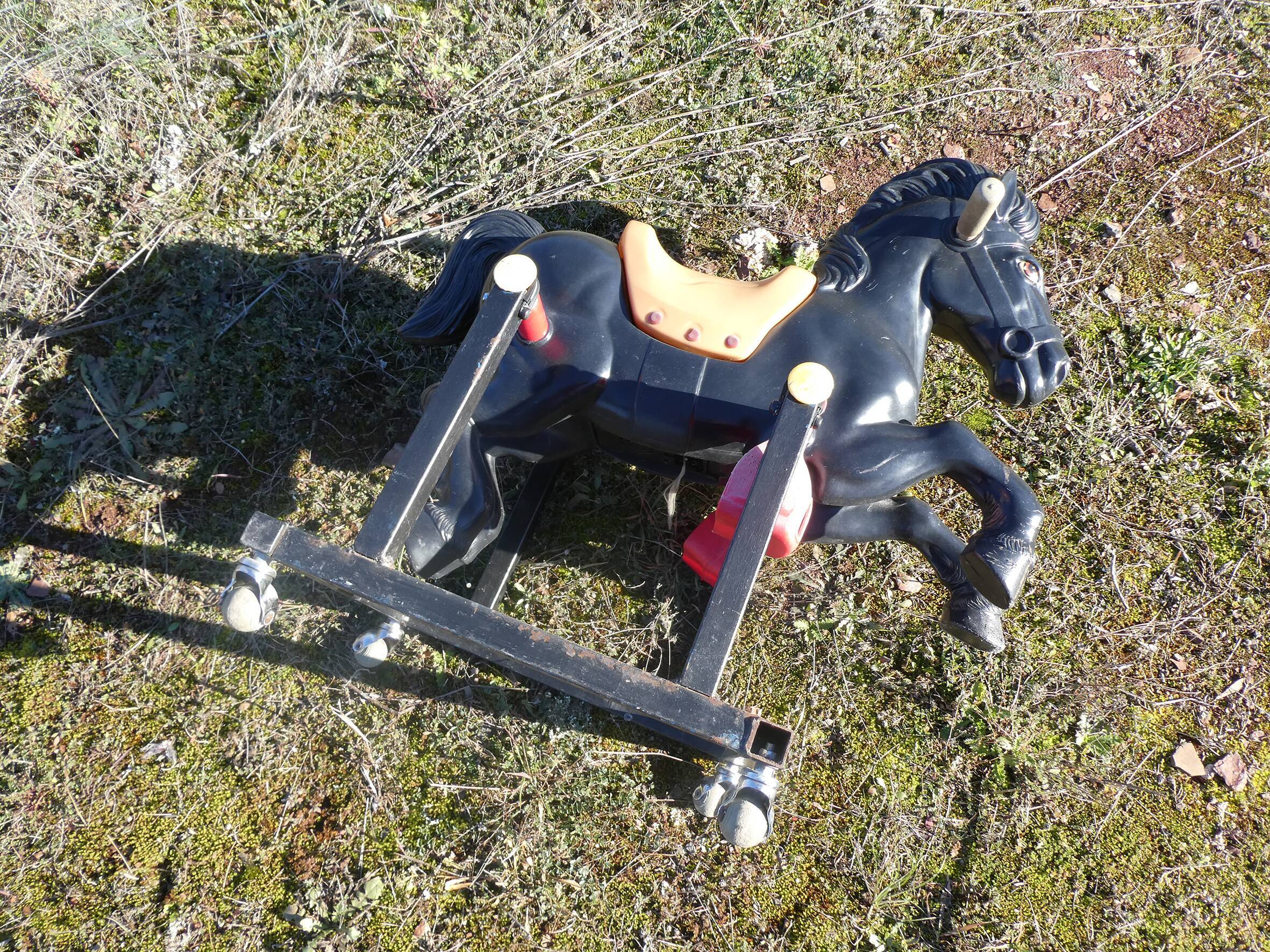 Vintage carousel riding horse