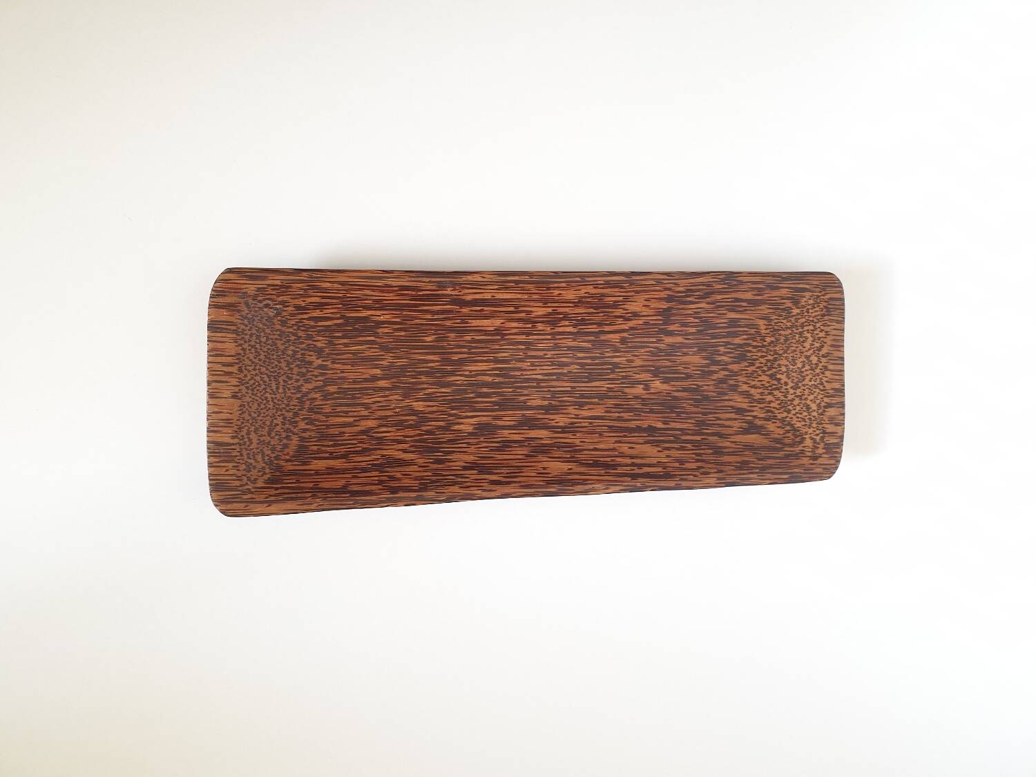 Vintage palm wood empty pocket bowl