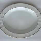 Oval white porcelain serving dish
