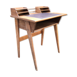 Vintage oak compass leg desk.