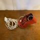 Vintage lita wall lamp, red metal, mategot design, 1950s