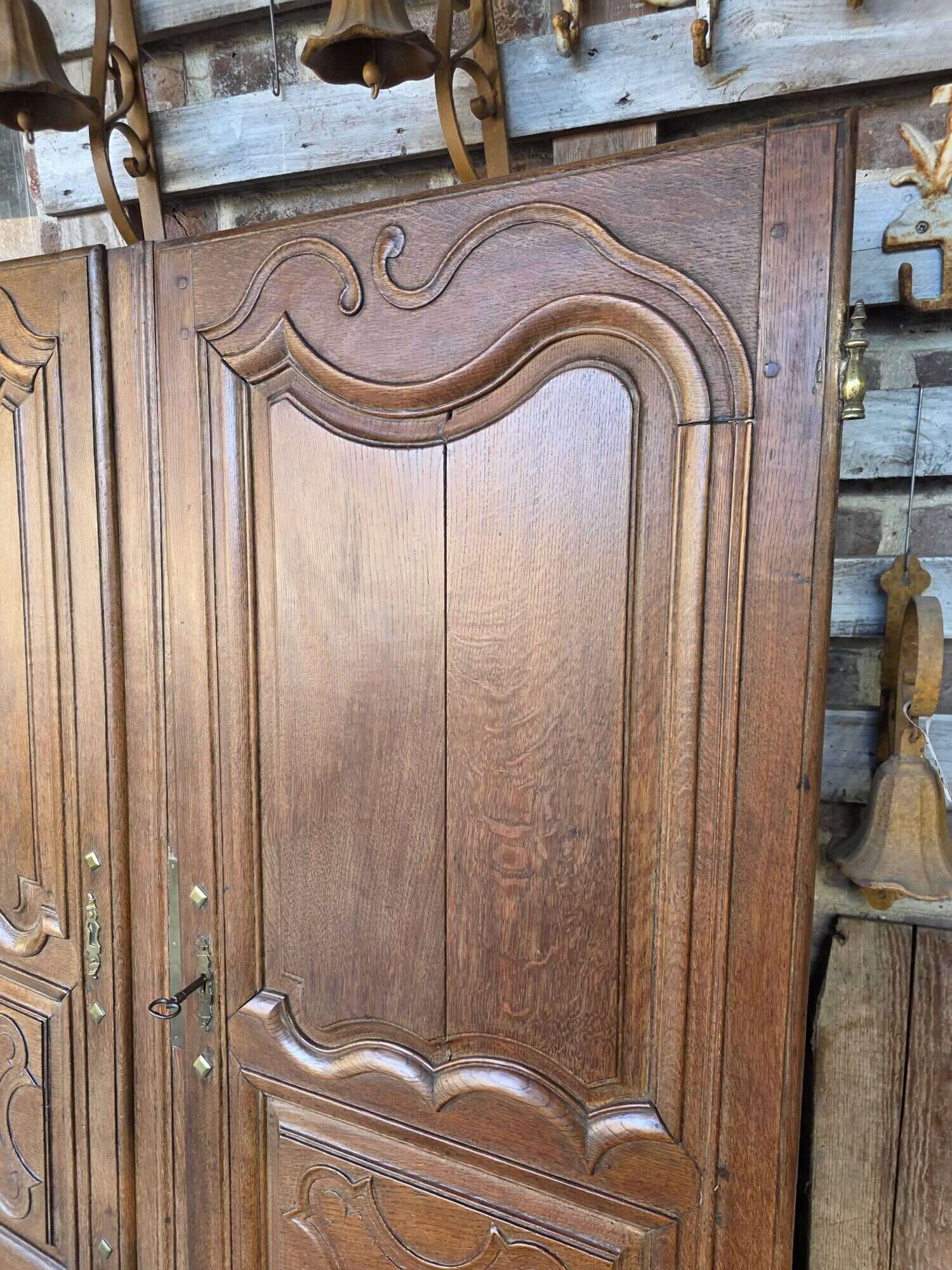 Pair of 19th-century oak cupboard doors