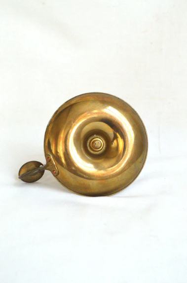 Brass cellar candle holder