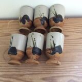 6 Dove Pottery cups