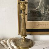 Antique brass candle holder 28 cm