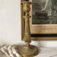 Bougeoir ancien en laiton 28 cm