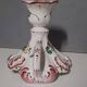 Antique earthenware candle holder - Strasbourg decor - handmade