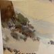 Old painting, snow landscape signed Salanon, mid-20th century