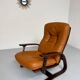 Antique "Panter" hanging armchair in Scandinavian design leather Westnofa an70