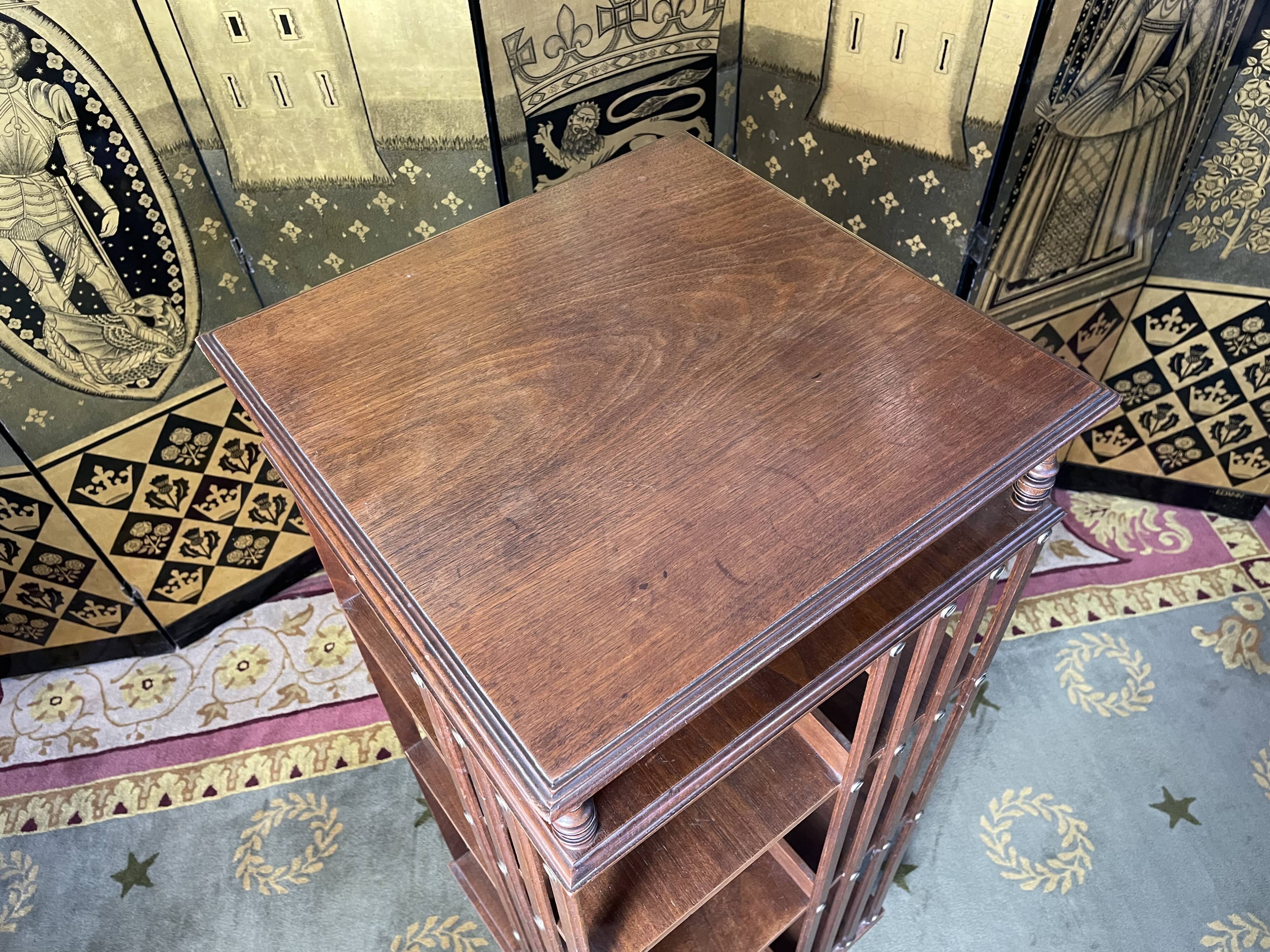 Walnut revolving library