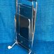 Vintage folding server 1970 with 2 smoked glass trays