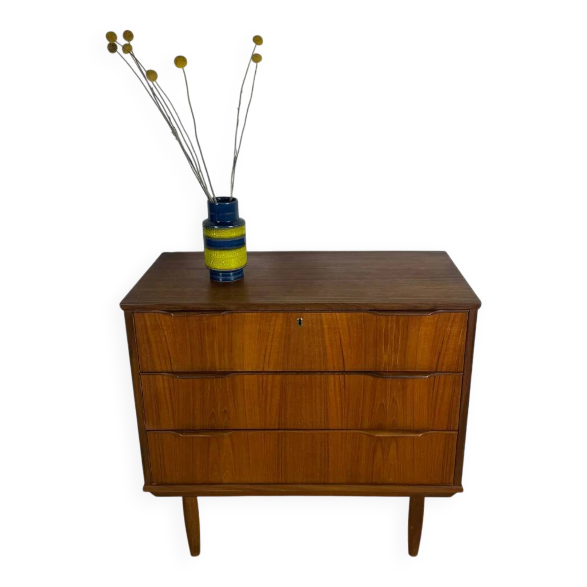 Small Danish chest of drawers from the 1960s in teak – 3 drawers
