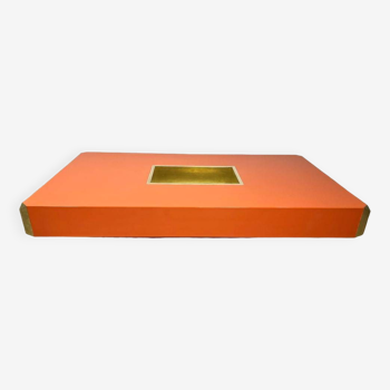 Table basse orange de style "Willy Rizzo".