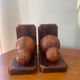 Paire de serres-livres boules