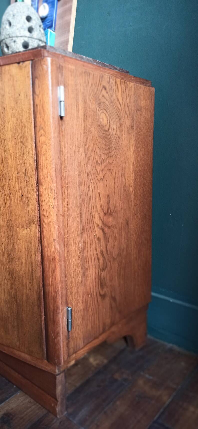 Vintage solid wood bedside table/wooden storage unit