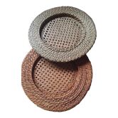 Pair of Vintage wicker trivets