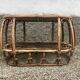 Pair of rattan armchairs and vintage oval table
