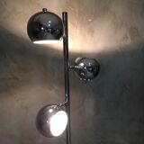 Chrome floor lamp with 3 lights 1970