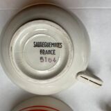Sarreguemines earthenware coffee cups