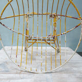 Yellow metal basket Chair years 50