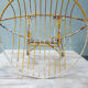 Chaise corbeille jaune en métal années 50