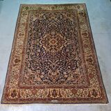 Tapis indien avec mélange de design « Ispahan »/« Kechan » des années 1980
