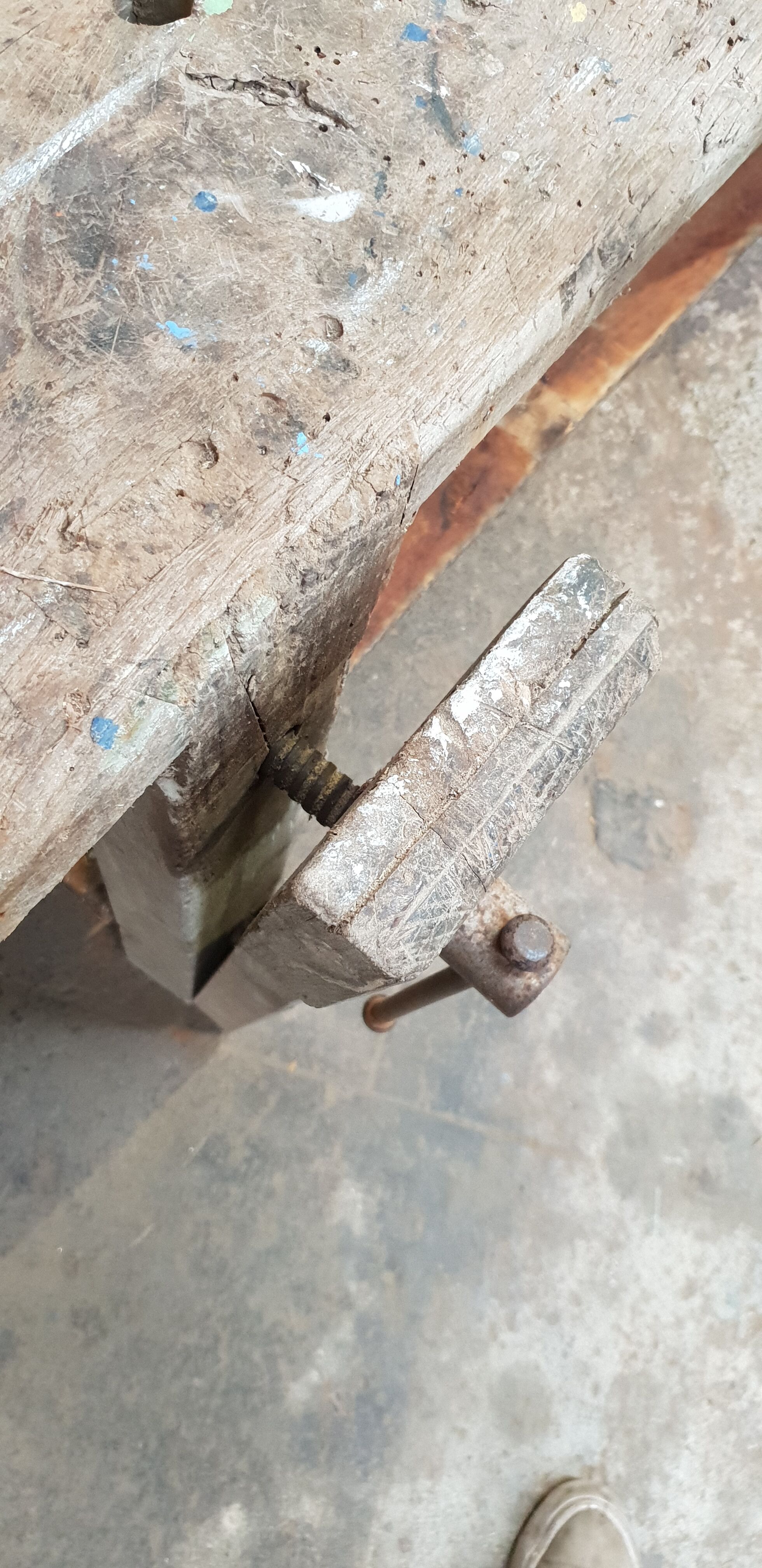 Vintage carpentry workbench