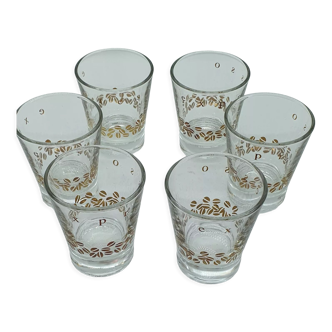 Set of 6 espresso glasses